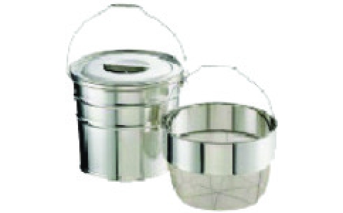 遠藤商事（株）  JBK02151  ＴＫＧ　ミネックスメタル　１８－８バケット２洗いカゴタイプ　１５Ｌ　細目