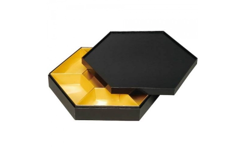 大黒工業（株）  31393  大黒　Ｖ－ＢＯＸ六角オードブル　金ボール中子セット一段