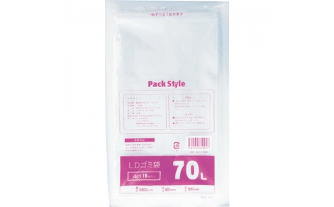 （株）折兼  427550  パックスタイル　Ｌ－１３　ゴミ７０Ｌ０３５　透明ＰＳＬ－１３　ＶＯＰ