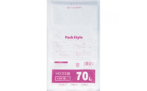 （株）折兼  427544  パックスタイル　Ｈ－２　ゴミ７０Ｌ０１８　半透明ＰＳＨ－２　ＶＯＰ