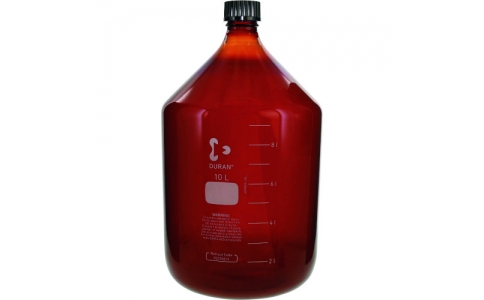 柴田科学（株）  017210-100002  ＳＩＢＡＴＡ　ねじ口びん茶　１０Ｌ　黒キャップ付