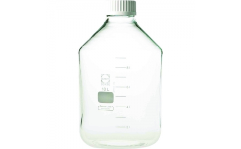 柴田科学（株）  017250-210000  ＳＩＢＡＴＡ　ねじ口びん　１０Ｌ　ＧＬＳ８０　白キャップ付