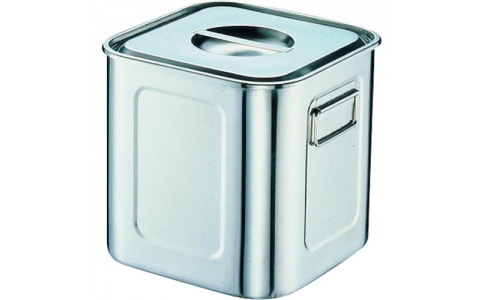 遠藤商事（株）  AKK06019  ＴＫＧ　ＹＵＫＩＷＡ　１８－８深型角キッチンポット　（手付）１９．５ｃｍ