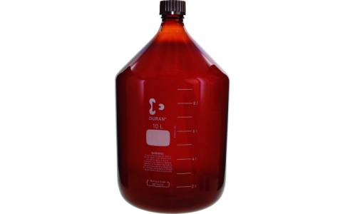 柴田科学（株）  017210-100001  ＳＩＢＡＴＡ　ねじ口びん茶　１０Ｌ　赤キャップ付