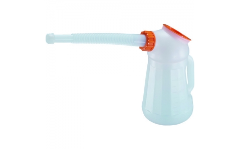 トラスコ中山（株）  PN-1  ＴＲＵＳＣＯ　オイルジョッキ　ピノッキオ１Ｌ　ノズル・本体蓋付　網付