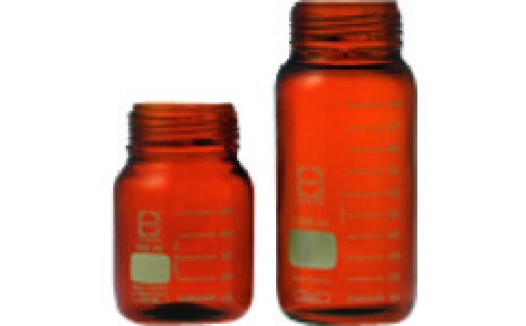 東京硝子器械（株）  371-05-83-72  ＴＧＫ　ねじ口びん　ＧＬＳ８０　茶　びんのみ　１Ｌ