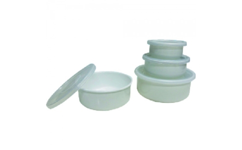 東京硝子器械（株）  021-33-09-11  ＴＧＫ　ホーロー丸型シール容器　ＲＤ－１０