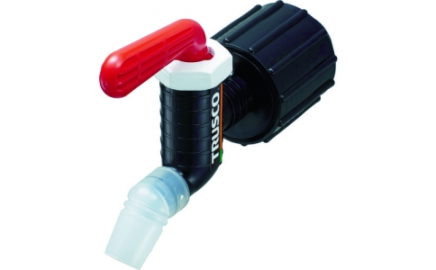 トラスコ中山（株）  QC-40-FKM-R  ＴＲＵＳＣＯ　樹脂製給油コック　キューちゃん　口径４０　フッ素ゴム　赤