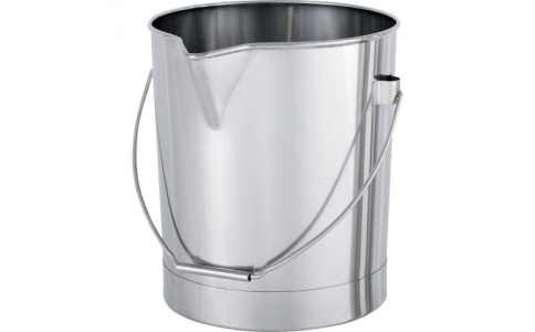 日東金属工業（株）  BA-M-10  日東　ステンレスバケツ目盛付（注ぎ口付）　１０Ｌ