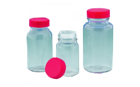 東京硝子器械（株）  323-05-84-14  ＴＧＫ　規格瓶１４Ｋ赤Ｃａｐ栓付２５０ｍＬ６０本