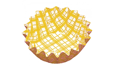 遠藤商事（株）  XAZ3706  ＴＫＧ　アヅミ産業　紙カップ　ココケース　丸型（５００枚入）　６号深　黄