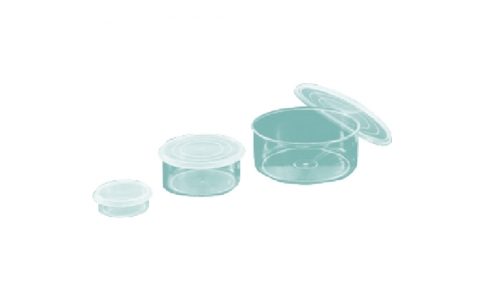 東京硝子器械（株）  340-22-43-30  ＴＧＫ　丸型サンプル容器　浅型１３０－２　６個入