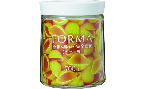 アスベル（株）  114496  アスベル　フォルマ　密閉ガラスポット　ＭＧ－７００　ホワイト