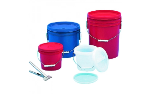 東京硝子器械（株）  125-23-63-06  ＴＧＫ　トスロン密閉容器　丸形　２０Ｌブルー