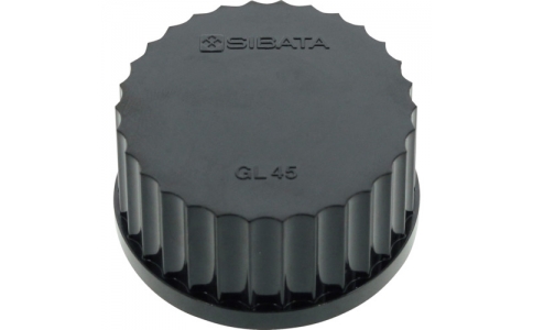 柴田科学（株）  017200-950103A  ＳＩＢＡＴＡ　ねじキャップ黒　ＧＬ－４５パッキンなし　１０入