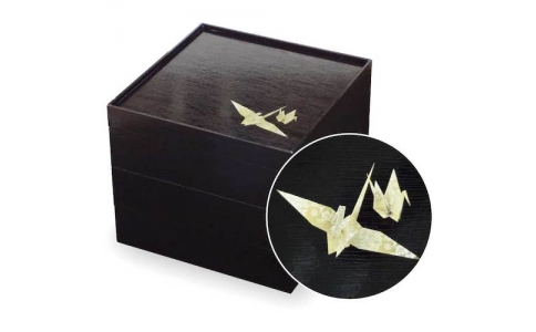 大黒工業（株）  31765  大黒　Ｖ－ＢＯＸ　６．５寸　折鶴　黒（金ボール付）三段