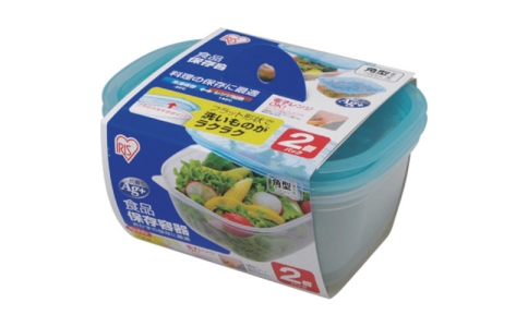 アイリスオーヤマ（株）  SHY-K-700-2-BL  ＩＲＩＳ　食品保存容器　角　７００ｍｌ×２Ｐ　ブルー