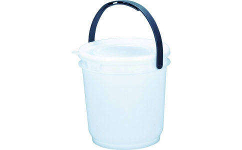 トラスコ中山（株）  TMC-10M  ＴＲＵＳＣＯ　丸型密閉バケツ　１０Ｌ　蓋付き　ナチュラル色