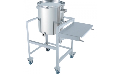 日東金属工業（株）  KTT-CTL-ASCB-36  日東　片テーパー型バンド式密閉容器　３５Ｌ　架台付（作業台付）