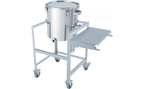 日東金属工業（株）  KTT-CTH-ASCB-43  日東　片テーパー型クリップ式密閉容器　６５Ｌ　架台付（作業台付）