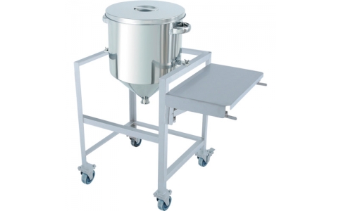 日東金属工業（株）  HT-ST-ASCB-36  日東　ホッパー型汎用容器　３５Ｌ　架台付（作業台付）