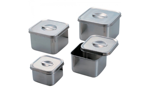 アズワン（株）  5-186-01  ＡＳ　ステン角型ポットＮＯ．０フタ付き