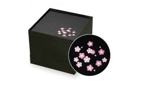 大黒工業（株）  31340  大黒　Ｖ－ＢＯＸ６．５寸　花の舞　黒（金ボール付）三段