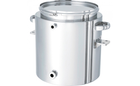 日東金属工業（株）  KTT-CTL-J-BRK-565H  日東　片テーパー型ジャケット密閉容器　バンド式　ブラケット付　２００Ｌ