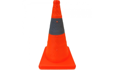 （株）ミズケイ  8201021  ミズケイ　伸縮式三角コーン　４１ｃｍ（オレンジ）