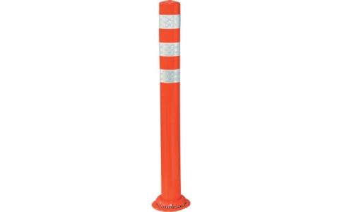 積水樹脂（株）  PCCTR-40RW-FT-T5  積水　車線分離標　ポールコーンＣＩＴＹ　Ｒ　一本脚　Ｍ１６　ＰＣＣＴＲ－４０ＲＷ－Ｆ　赤