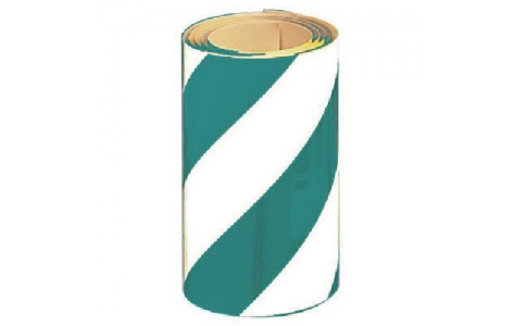 ユニット（株）  304-22  ユニット　コーナーガード・白／緑（反射）　２０００×２４０×６厚