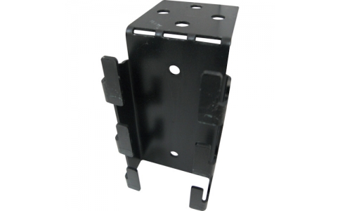 アクセレントジャパン（株）  7700-015  ＡＸＥＬＥＮＴ　安全柵エックスガード用ケーブルトレイ　ポストトップブラケット　黒亜鉛メッキ