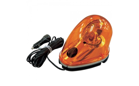 （株）日本緑十字社  324032  緑十字　マグネット着脱式ＬＥＤ回転灯（流線型）　回転灯－１２２４Ｙ　黄