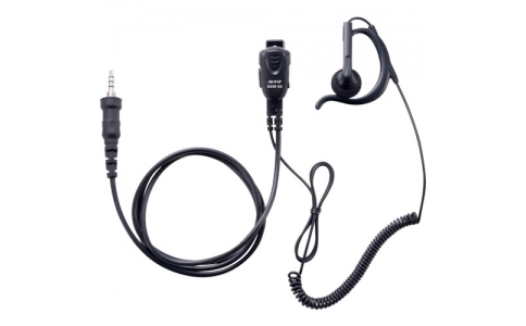 八重洲無線（株）  SSM-59ACA  八重洲無線　小型タイピンマイク＆イヤホン（カールコードタイプ耳掛け式オープンエアー型）