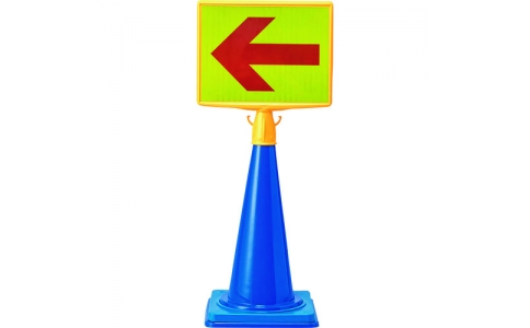 ユニット（株）  874-605  ユニット　コーンサイントップ２　蛍光反射黄／赤矢印