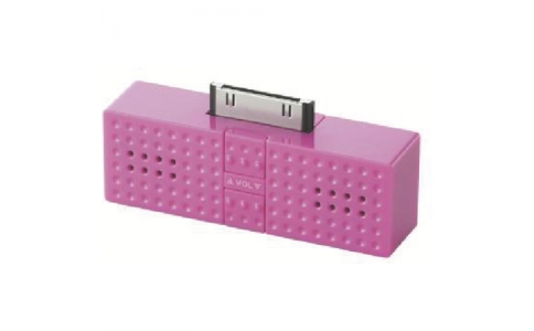 エレコム（株）  ASP-P300PN  エレコム　ｉＰｏｄＤｏｃｋ用ステレオミニスピーカーピンク