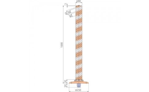 （株）グリーンクロス  6300029558  グリーンクロス　ポストコーン全面反射ＬＣＴＲ－１００－２５０－Ｒ