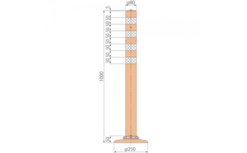 （株）グリーンクロス  6300029526  グリーンクロス　ポストコーンスタンダードＰＡＴ－１００－２５０－Ｒ