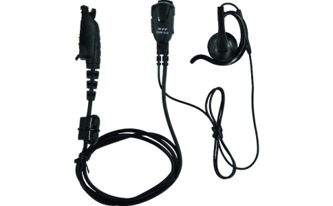 八重洲無線（株）  SSM-514CSC  スタンダード　小型タイピンマイク＆イヤホン　（イヤホン部：耳かけ式大型オープンエアータイプ）