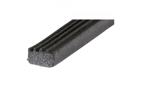 （株）岩田製作所  TRS10-L1  ＩＷＡＴＡ　クッション　ラバーシール　ＴＲＳ１０型　幅１２．７ｍｍ×１ｍ　内寸３．８ｍｍ　強力粘着テープ付