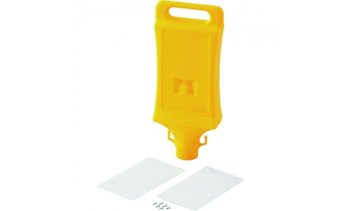 （株）日本緑十字社  141100  緑十字　チェーンスタンド用サインヘッド　ＣＨＳ－ＨＤ　４３５×１８０×８０　無地プレート２枚付