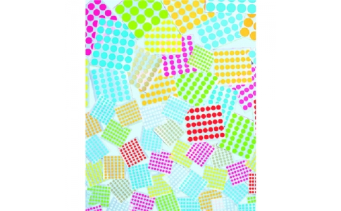 東京硝子器械（株）  615-55-95-36  ＴＧＫ　ドットラベル　１９ｍｍ　ブルー