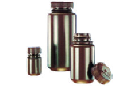 東京硝子器械（株）  656-17-40-61  ＴＧＫ　広口褐色サンプル瓶　ＨＤＰＥ　１２５ｍＬ　７２入