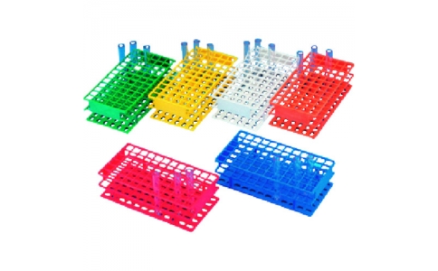 東京硝子器械（株）  602-21-25-27  ＴＧＫ　アンワイヤー試験管立て　２０ｍｍ用　黄色