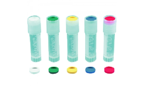 東京硝子器械（株）  602-21-50-07  ＴＧＫ　蓋用カラーコーダー　緑色　ＰＳ製　百個入