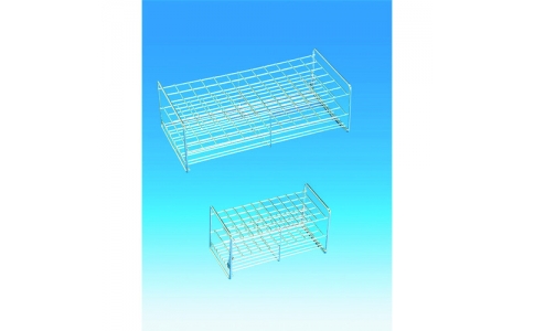 東京硝子器械（株）  360-51-23-18  ＴＧＫ　試験管立　ＳＳ　２４－５０　角穴２５．５ｍｍ　５×１０