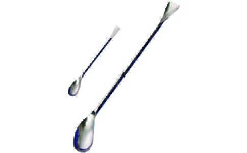 東京硝子器械（株）  007-50-43-16  ＴＧＫ　左曲スプーンスパーテル　１８×４５×１５０