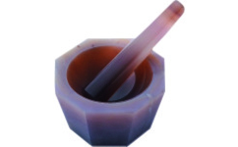 東京硝子器械（株）  205-54-36-28  ＴＧＫ　メノウ乳鉢　深型　乳棒付　φ１２０×φ１００