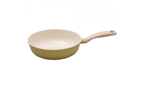 アイリスオーヤマ（株）  H-CP-W26-YE  ＩＲＩＳ　セラミックフライパン炒めなべ２６ｃｍ　イエロー