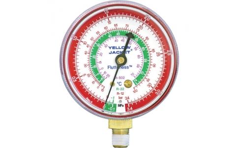 アサダ（株）  Y49025  アサダ　Ｒ１２等用マニホールドゲージ　高圧連成計　φ６８ｍｍ